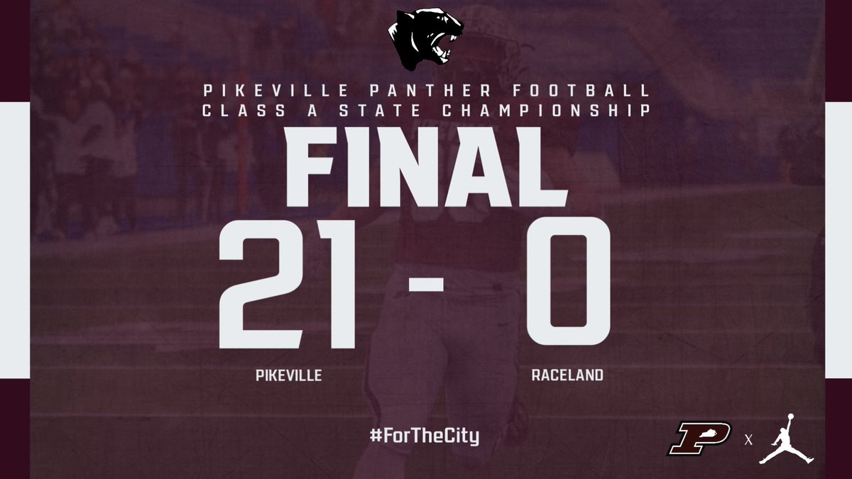 Pikeville HS Panther Football (@pikevillehsfb) on Twitter photo ๐ ๐ก๐ฎ๐น๐ฎ๐ช๐ฝ ๐ธ๐ฏ ๐ฝ๐ฑ๐ฎ 3-๐๐ฎ๐ช๐ฝ
Pikeville 21 Raceland 0 FINAL from Kroger Field in Lexington in the Class A State Championship Game. The Panthers finish the season at 12-2 & claim the programโs 8th State Title! Back to Back to Back State Championships for the first time ๐ ๐ก๐ฎ๐น๐ฎ๐ช๐ฝ ๐ธ๐ฏ ๐ฝ๐ฑ๐ฎ 3-๐๐ฎ๐ช๐ฝ
Pikeville 21 Raceland 0 FINAL from Kroger Field in Lexington in the Class A State Championship Game. The Panthers finish the season at 12-2 & claim the programโs 8th State Title! Back to Back to Back State Championships for the first time