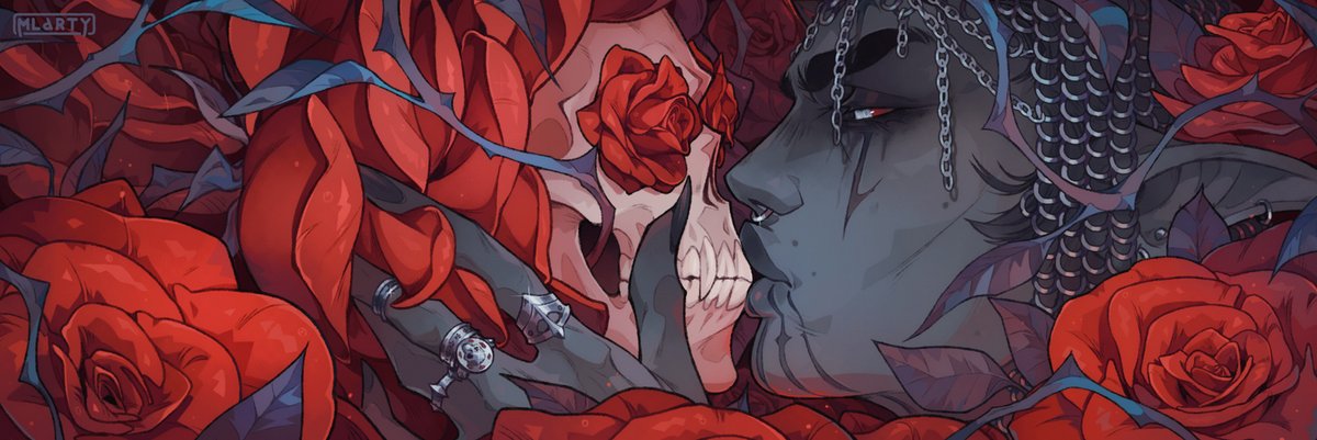 maeters_art's tweet photo. Immortal Love 🩸🌹
(dark urge oc) #BaldursGate3

no Astarion was harmed in the making of this art~ https://t.co/HNWGHBPfNV