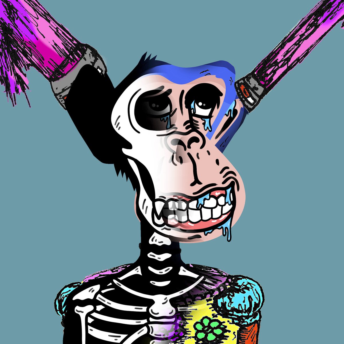 🔥GIVEAWAY ALERT! 🔥 

Sketchy Fusions #2546 (low rank, highly prized skeleton XRay) 

🎁 Like, RT, follow <a href="/Hashlipsnft/">HashLips</a> <a href="/SketchyApeBC/">Sketchy Ape Book Club</a> <a href="/sketchy_labs/">Sketchy Labs</a> 

Announced during the party ⤵️.  Winner will be contacted.  

#NFTGiveaway #Giveaway #NFTCommunity