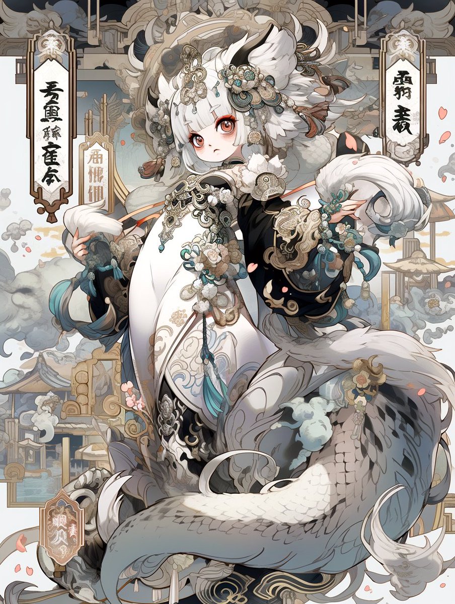 HakumaiDev's tweet photo. 〜 白竜むすめ 〜
White Dragon Girl
#nijijourney https://t.co/3YlCW3eYnT