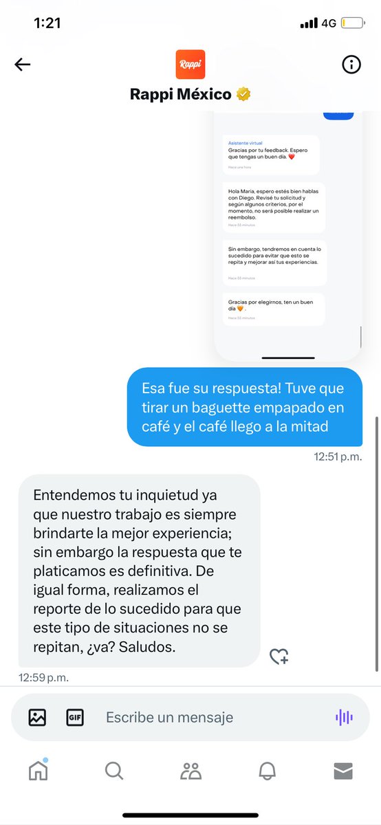 Horribleee la atención de <a href="/RappiMexico/">Rappi México</a> por querer probar un servicio nuevo la instale y obvio estoy súper arrepentida, hoy tire $200 a la basura por que su servicio al cliente es el peor!