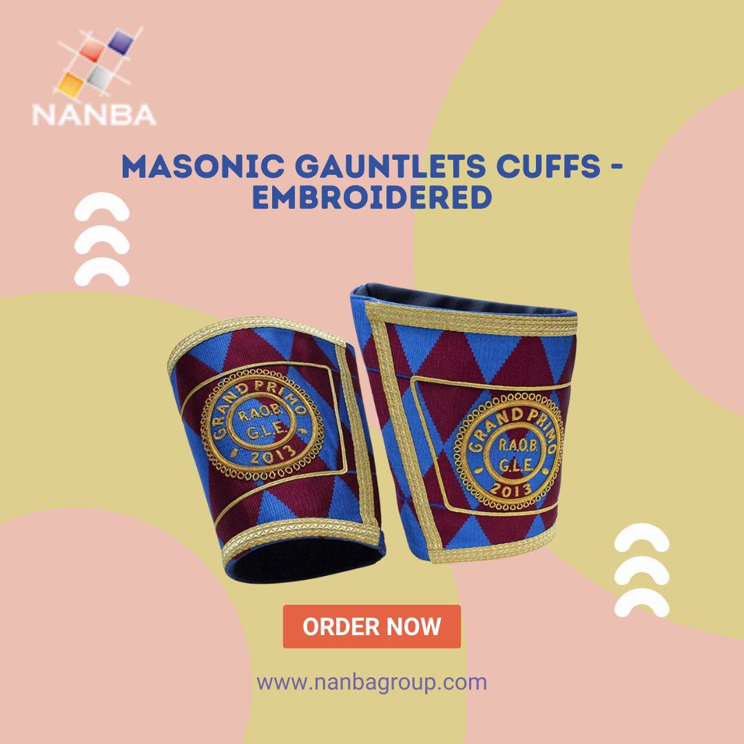 NANBAGroupUk's tweet photo. Looking for a unique and elegant gift for a Freemason? Check out these Masonic Gauntlets Cuffs - Embroidered from https://t.co/cT4xzNMhI8. 

#masonic #gauntlets #cuffs #embroidered #nanbagroup https://t.co/GWDnrq4zRJ