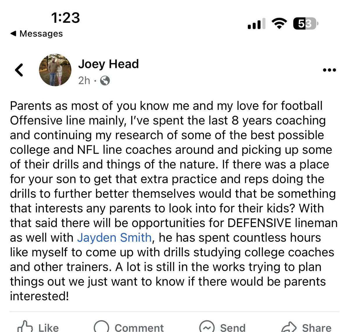 Any of my guys could share this and spread the word. This would be open to anyone trying to master their craft! #poundtherock