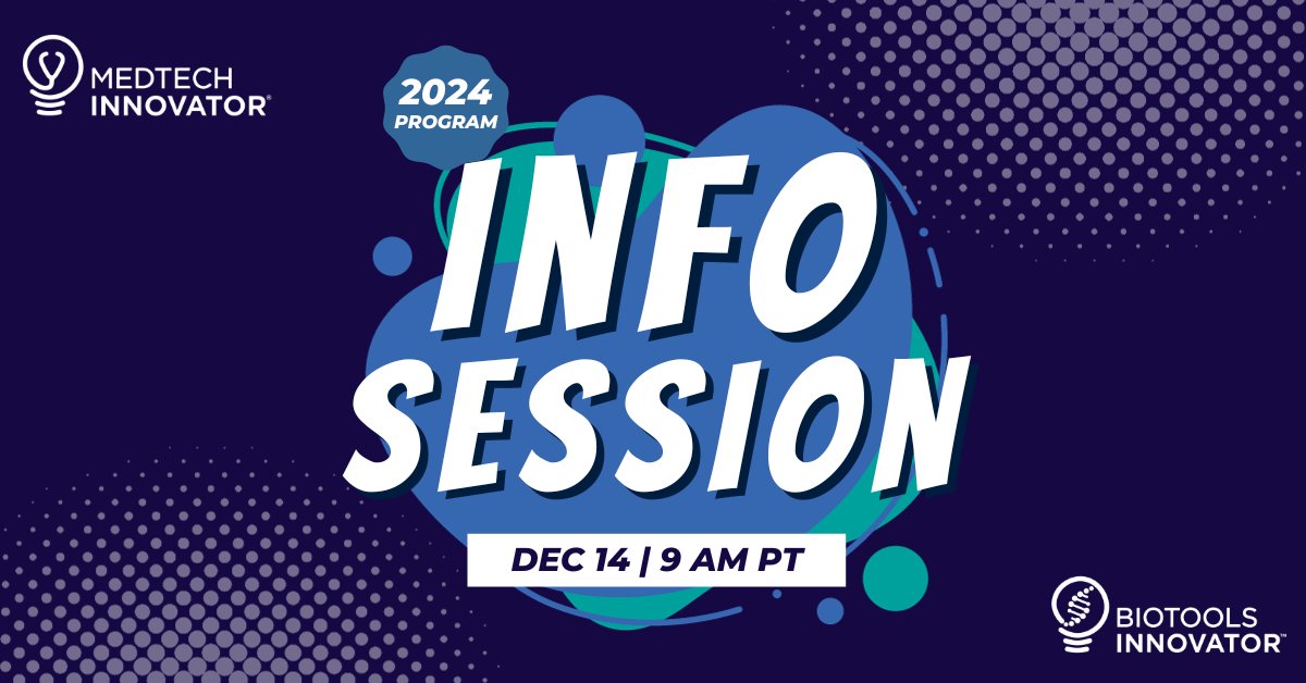 ❗Registration is LIVE📷for the BioTools Innovator x MedTech Innovator joint application information session on December 14th at 9am PST. Learn all about our 2024 Innovator programs and get your questions answered! Register here for the webinar: lnkd.in/gS-7RctJ