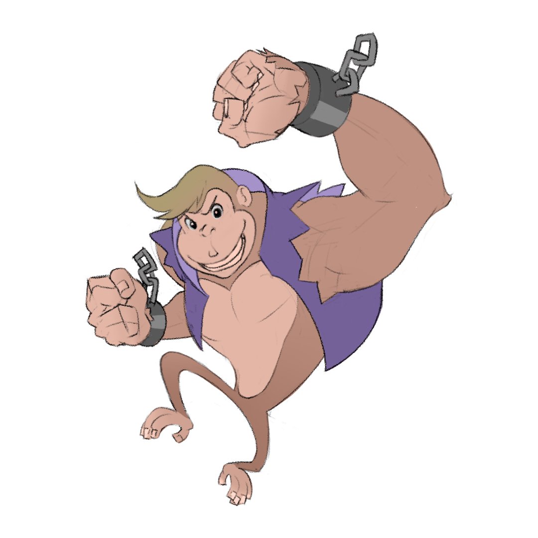gatjensb's tweet photo. Gorilla character for a personal fantasy adventure project. Trying to combine Nintendo's style with Stephen Silver's

#character #characterdesign #oc #originalcharacter #procreate #illustration #gorilla #nintendo #stephensilver https://t.co/t1VwEfAVmJ