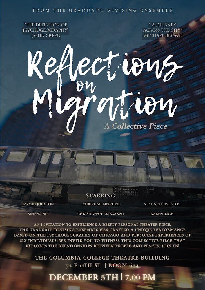 The party doesn’t stop just because it got cold! We have plenty of shows and master classes to check out! 
How the Light Gets In, Feathers and Teeth, New Musical Showcase, Reflections on Migration and Musical Theatre Master Class!!!