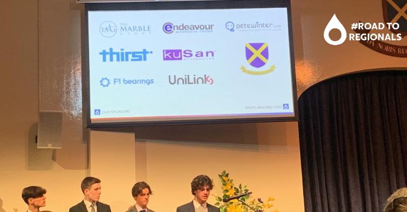 DROPLARacing's tweet photo. As part of our goal to raise awareness of #F1inSchools in our local community, DROPLA gave a speech about our journey, experience, and goals in the competition as part of the @fchslondon Annual Presentation Evening.

#DROPLA | @fchslondon