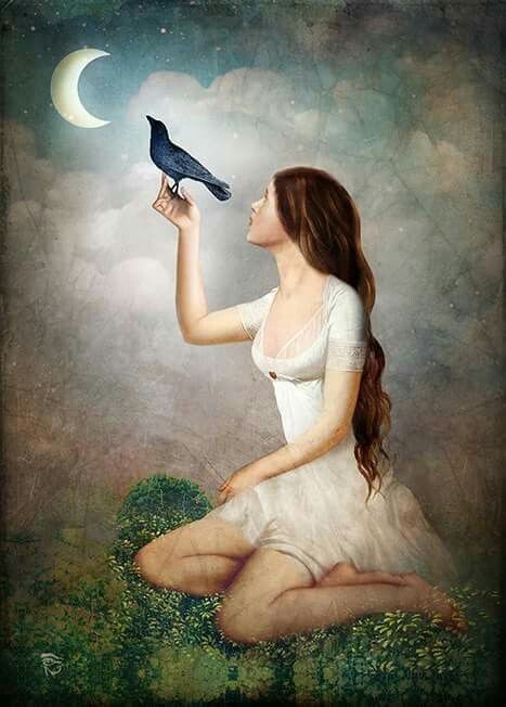 È tutta colpa
della luna,
quando si
avvicina troppo
alla terra
fa impazzire
tutti.
Shakespeare

#UnPòDiSanaFollia 
#SalaLettura 
<a href="/SalaLettura/">©️ Il Caffè Letterario</a> 

#Art #Artist Christian Schloe 
The moon asked the crow