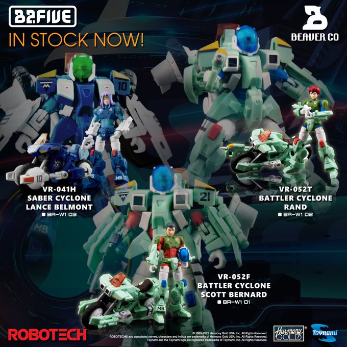 #Robotech: The New Generation Cyclones From B2FIVE Now Shipping From Toynami Shop! ORDER HERE: toynamishop.com/search.php?sea… #80s #anime #mospeada