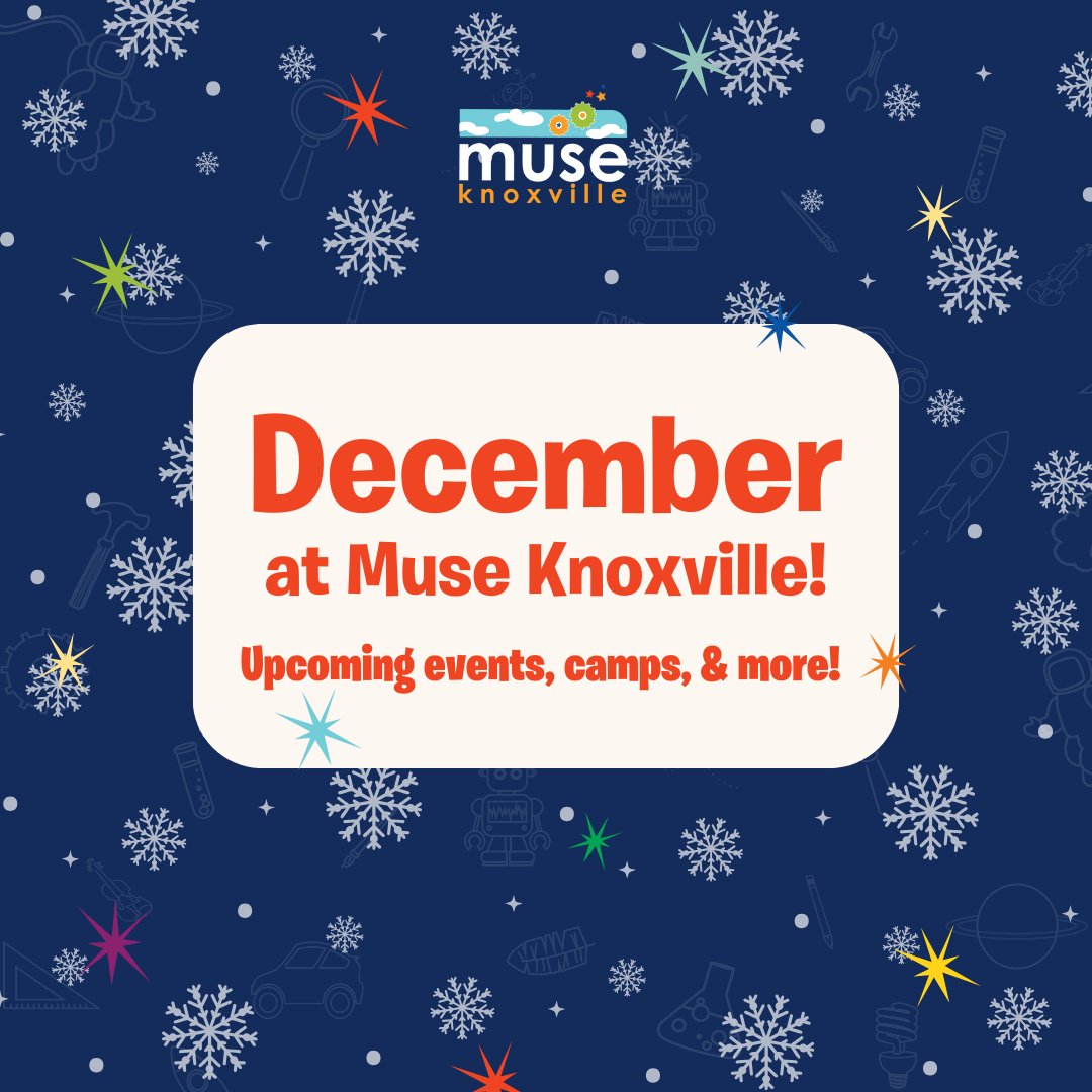 MuseKnox's tweet photo. ❄️🎇Happy December Muse Family!
Here is a glimpse into December events, camp, and more!
Grandfriends, Winter Break Camp, and Cheer in the New Year all require registration!
Click here: https://t.co/8iLKkQh7Ns to plan your visit this holiday season!🤗💚 https://t.co/i7baM2E49I