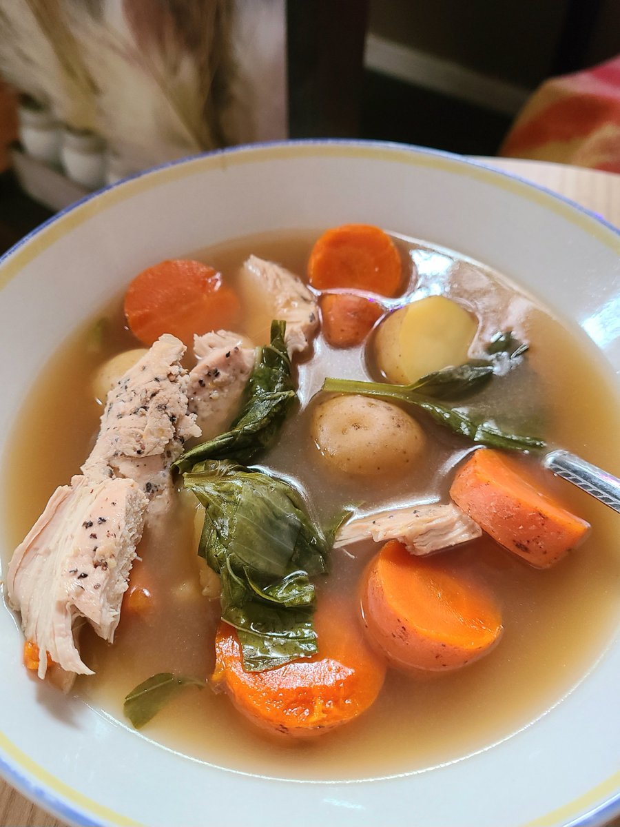 It's a homemade chicken soup kinda day for me. 😊 #ChickenSoup. #Foodie. #EatingHealthy