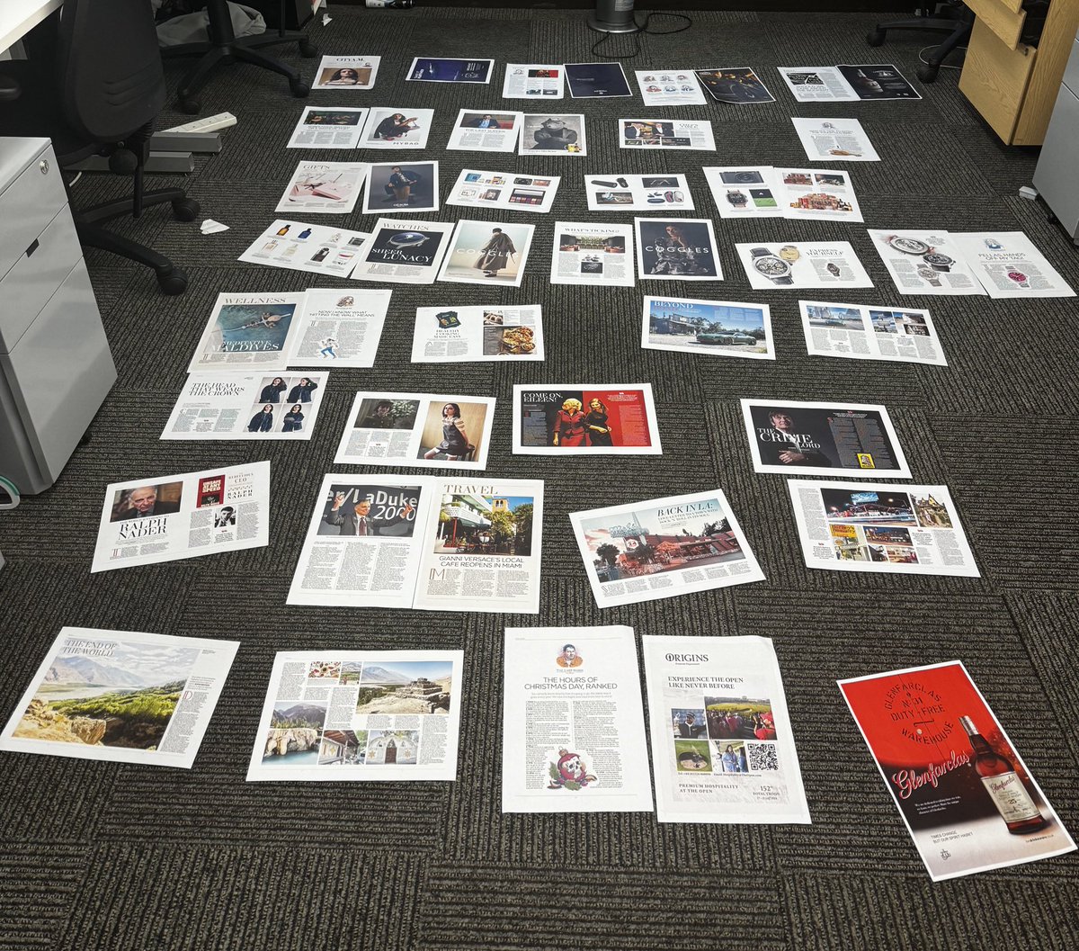 Very excited to be putting the finishing touches to the latest @cityam magazine - our first issue since the pandemic and a real cracker. Also some old-school layout planning in action here!