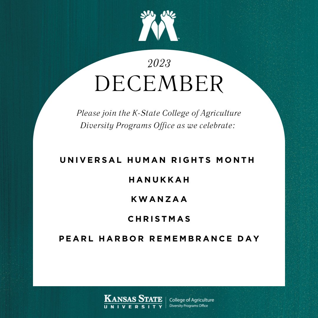 Please join us in celebrating December Diversity observances!
#DiversityProgramsOffice #MonthlyObservances