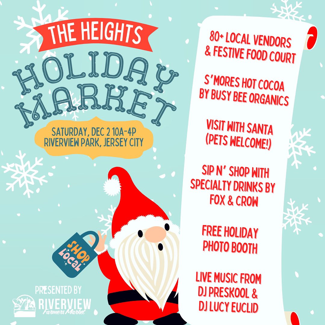 Kick off the holidays with us tomorrow in Riverview Park from 10-4 for the Heights Holiday Market! 80+ local artisans and makers and tons of fun along the way.