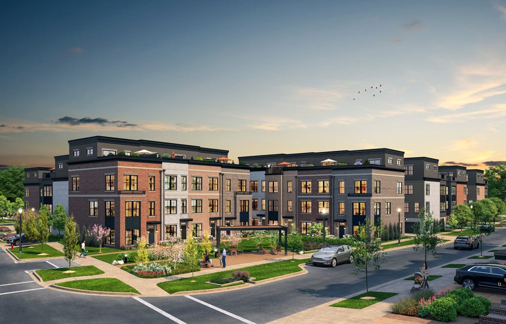 Live in a place that already feels like home. New EYA are townhomes coming soon to Potomac, MD. Adjacent to Park Potomac, these modern brownstones offer the luxury of living just steps to all your favorite local destinations. Join the VIP preview list --> bit.ly/46FUyaI