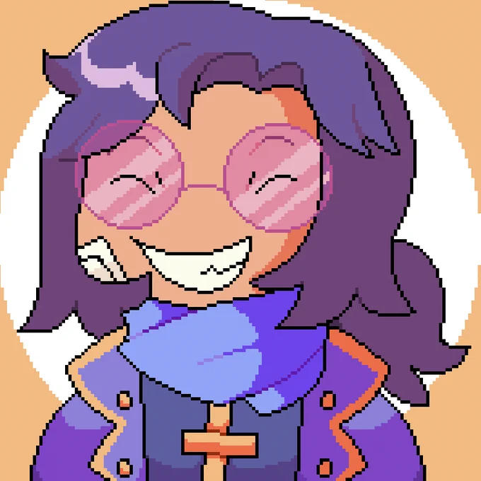 quick comm for ! in LOVE w felix's design, i had such a blast drawing him :D  want one of these? im taking pixel icon comms for 20-30usd on vgen! u don't need an acc to req one!