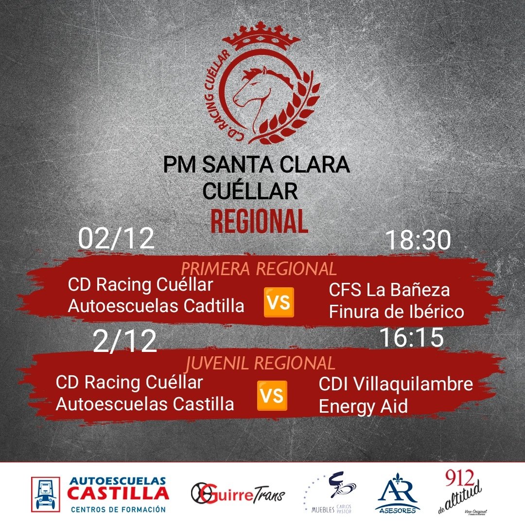 rcuellarfs's tweet photo. Sabado 02/12/23 completito de partidos #futbolsala equipos @rcuellarfs
¡Os esperamos!

#ApoyaElComercioLocal 
#apoyamoscantera 
#soydelracingcuellsr https://t.co/z933FQooGw