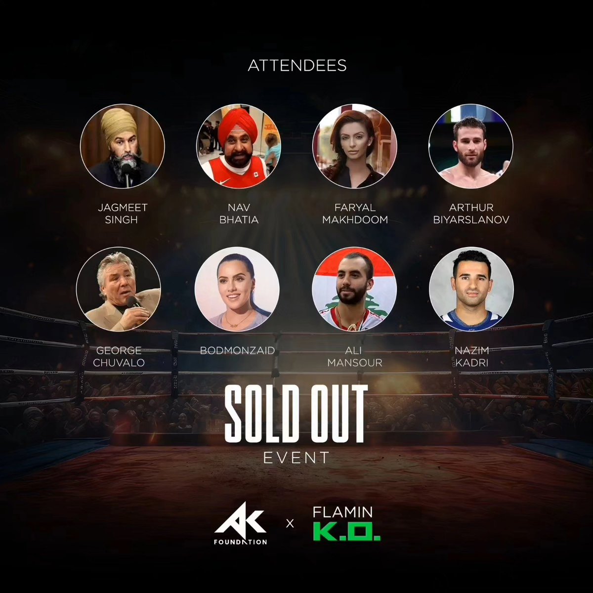 Flaminkoinc's tweet photo. We hosted and executed 1st Talk of Champions for @amirkingkhan’s Amir Khan Foundation launch in 🇨🇦

Fundraiser was graced by the who's who of Toronto including Nazim Kadri, super fan Nav bhatia, George Chuvalo, Ali Mansour, Bodmon Zaid, @FaryalMakhmood Arthur Biyarslanov &amp; more! https://t.co/RgkCJyjAAR