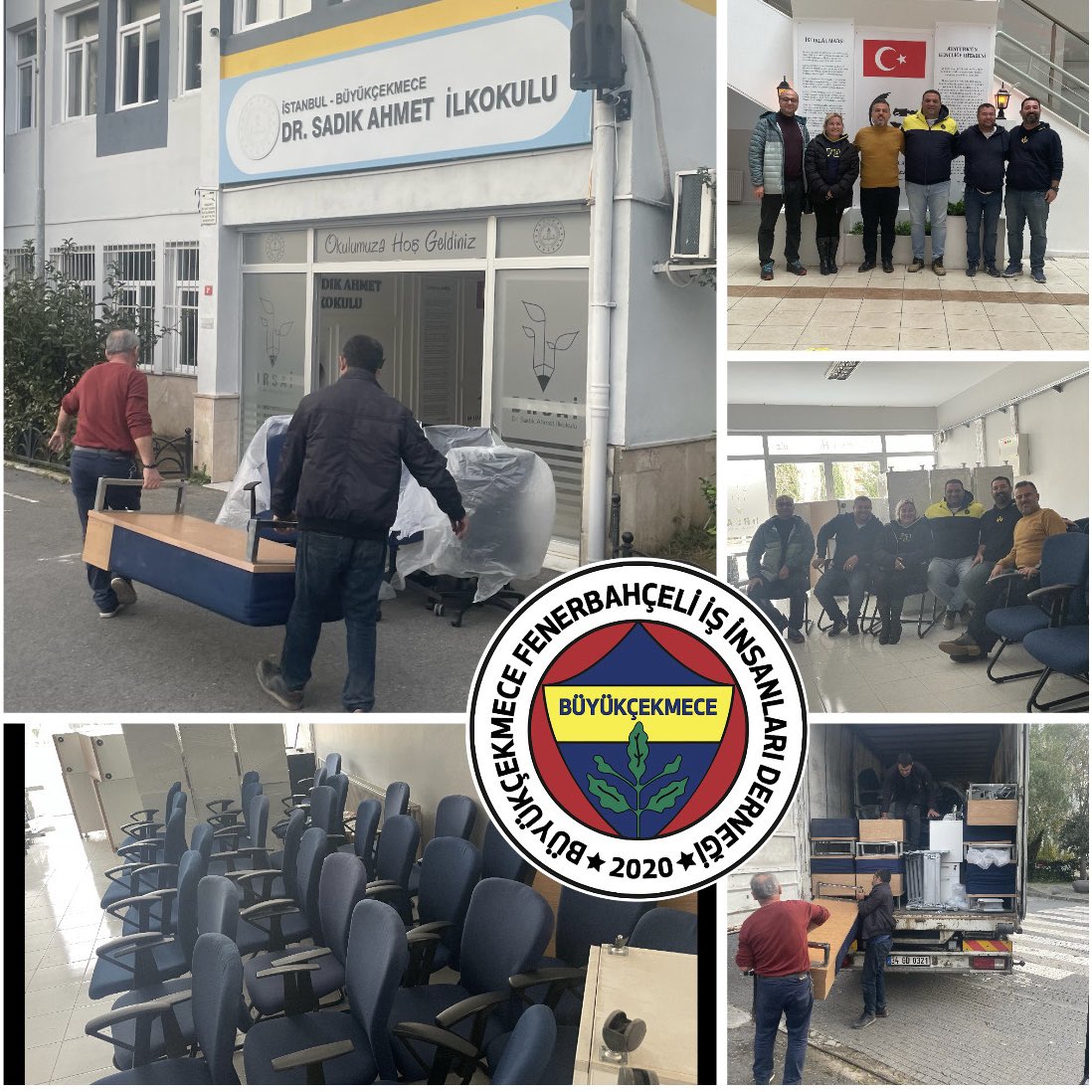 bufid2020's tweet photo. Büyükçekmece Fenerbahçeli is
İnsanlar Derneği olarak, sosyal
sorumluluk projelerimize devam ediyoruz. Yönetim Kurulu Üyelerimizle beraber  Dr.Sadık Ahmet İlkokulu ‘nun 
ihtiyaci olan mobilya ve malzemeleri
temin ederek okulumuza teslim ettik. https://t.co/mPJlo5oc25