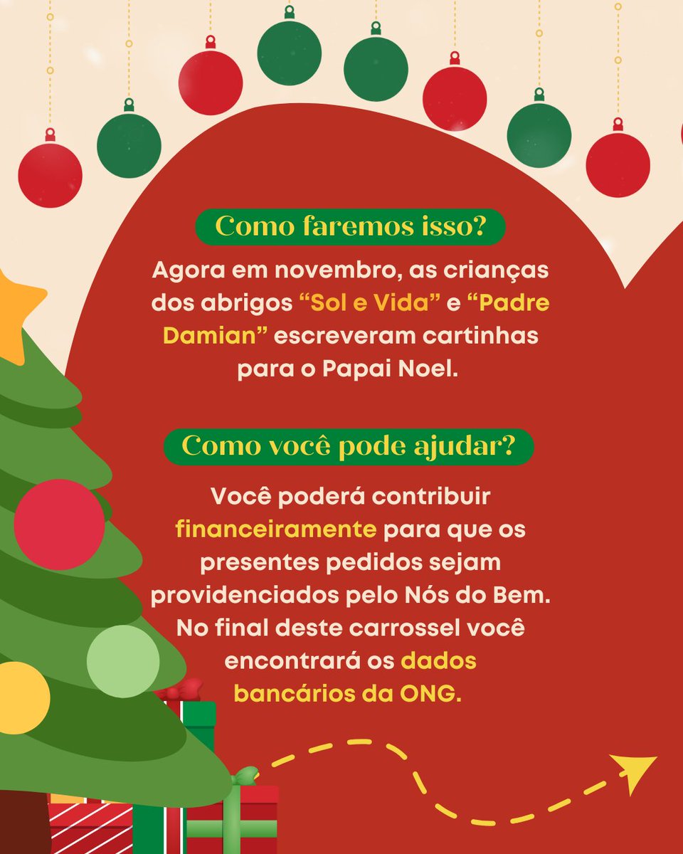 nosdobem's tweet photo. Você já está por dentro da nossa campanha de Natal?

A nossa campanha de Natal nos abrigos tem como objetivo criar memórias afetivas positivas que acompanhem, a toda vida, as crianças que se encontram institucionalizadas.

Saiba mais ��� https://t.co/pzAIRlubWc