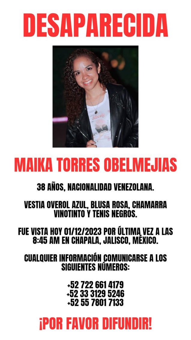 🚨 Nos ayudan a difundir, nuestra amiga se encuentra desaparecida @ProtocoloAlba Ayudemos a localizarla por favor. RT 
#Chapala #Jalisco