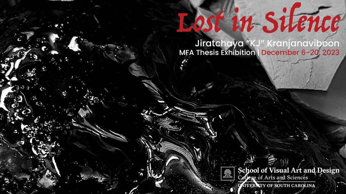 Jiratachaya Kranjanaviboon's MFA thesis exhibition, "Lost in Silence", will be on display from December 6 - 20 at McMaster Gallery. 

Through her evocative ceramic sculptures, Kranjanaviboon explores the tumultuous tapestry of Thailand's political strife.

bit.ly/3R3awGm