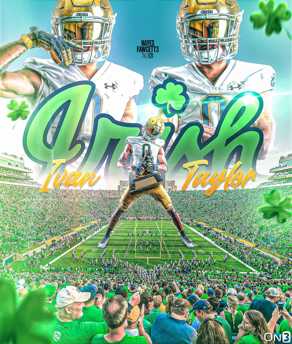 BREAKING: Four-Star Safety Ivan Taylor tells me he has Committed to Notre Dame!

The 6’0 175 S from Winter Garden, FL chose the Fighting Irish over Florida State, USC, &amp; Michigan

The Top 100 ‘25 Recruit joins Notre Dame’s Top 5 Class ☘️

on3.com/college/notre-…