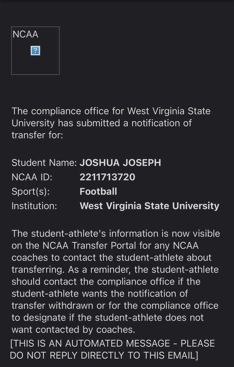 4mbJoshh's tweet photo. Name Officially in the Transfer Portal - SS/FS/CB/NB - 5’10 180
4 Years Left of Eligibility! https://t.co/Gd9Pk5lfUJ
