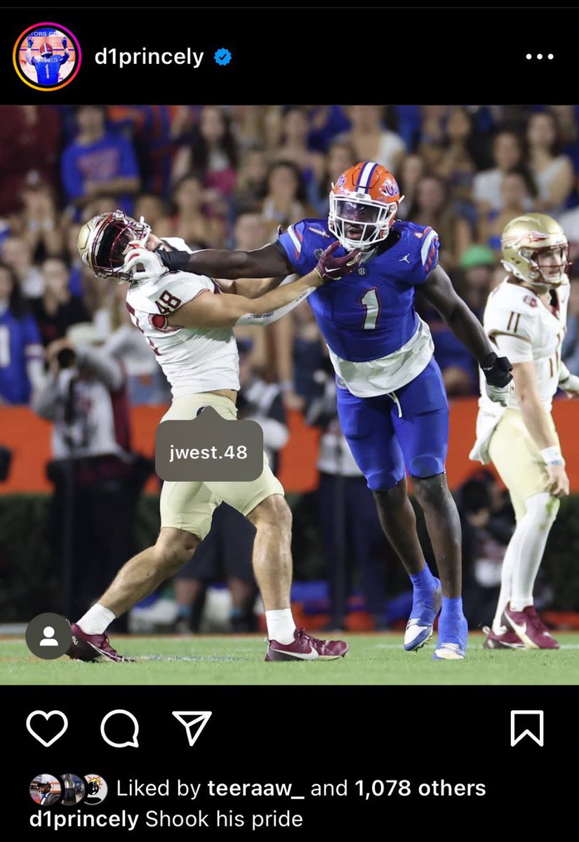 TJ_Pittinger's tweet image. The Gators went 5-7 and just had their 3rd straight losing season for the first time since WW2. 

Their ‘best’ defensive lineman is flexing a hands to the face on Instagram 6 days later. Culture in Gainesville is a major issue right now.
