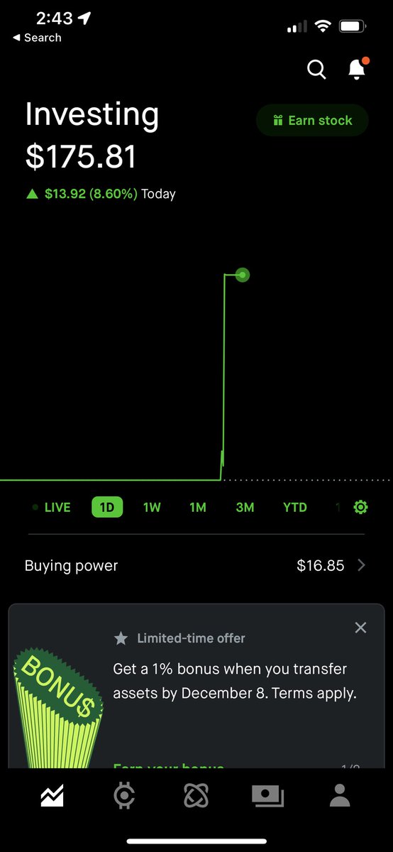Financialsplus's tweet image. 100-1k challenge up 75% from 2 trades in today first trade made me 61%. Will be posting my plays here #stocks #investment #crypto #CryptoCollectibles #stockmarkets #stockcommunity