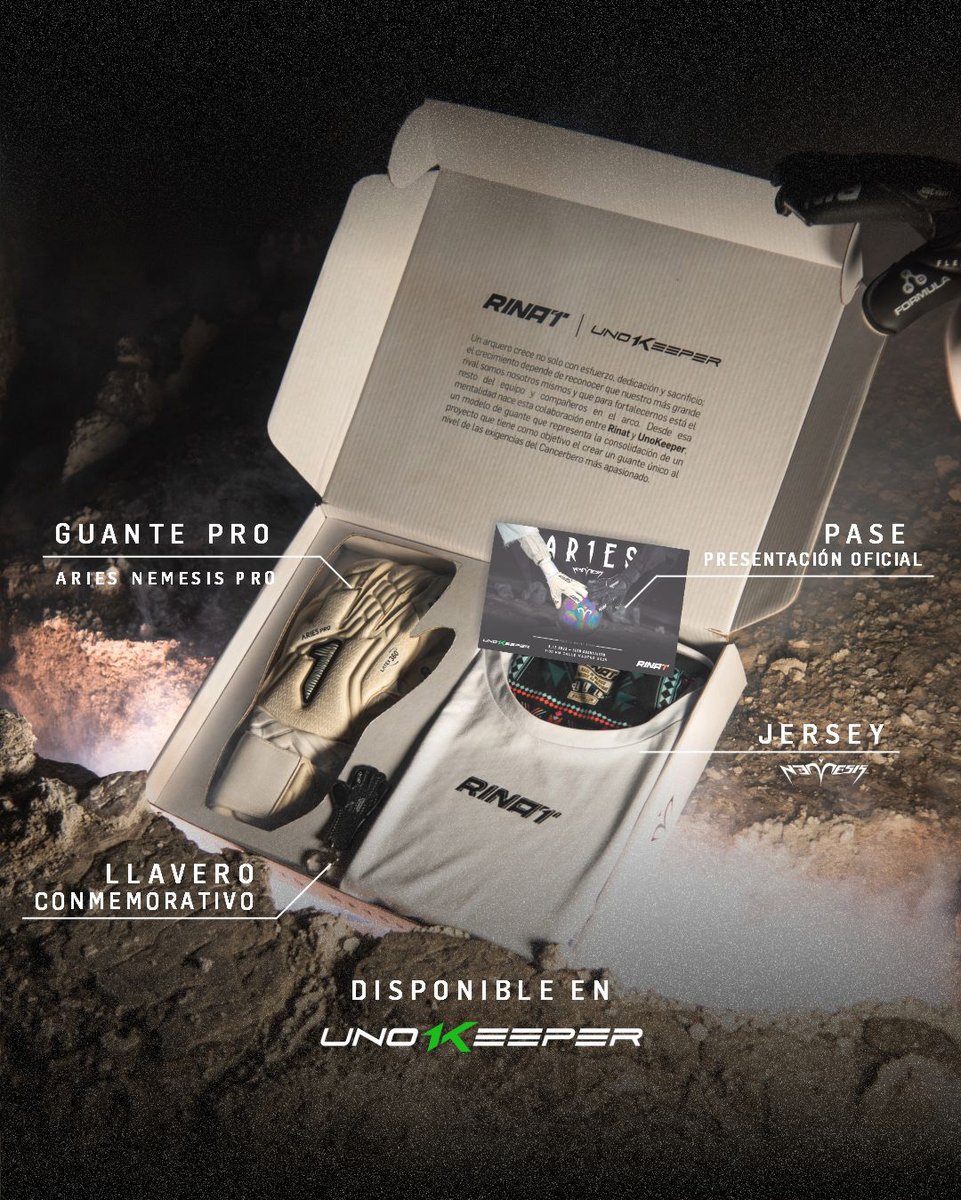 RinatOficial's tweet photo. El 5 de diciembre será la presentación y lanzamiento del modelo Aries Némesis, sé parte de está gran experiencia que RINAT y Unokeeper tienen para ti. En la compra de tu KIT obtendrás el pase que te dará acceso al evento. 🥅🐏🔥😎⚽🧤 #TodosSomosUno #RINAT #UnoKeeper https://t.co/yT2R0SZ4bL
