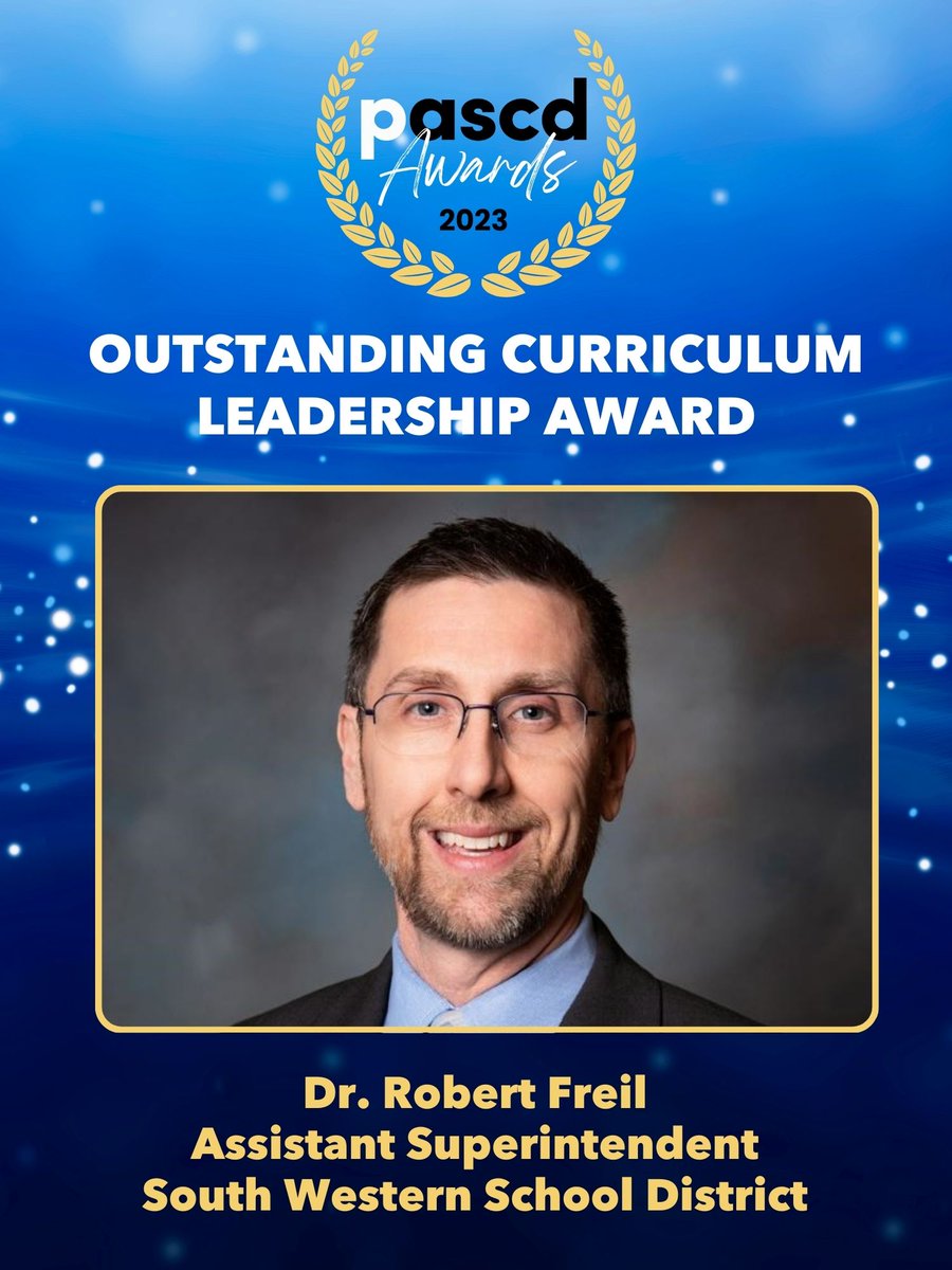 PASCD's tweet photo. Congratulations on your achievement, Dr. Robert Freil! @ascd #pascd23 https://t.co/BMk5OFN6en