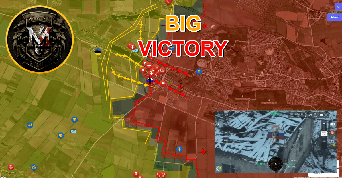MilitarySummary's tweet photo. #UkraineRussiaWar️️️️ 
In two days of fighting, the Russians took control of three settlements: Marinka, Timkovka and Khromove. The Ukrainian Armed Forces cannot withstand the pressure and begin to retreat along the entire line of combat contact.

PREMIERE: 11:30 PM GMT +3

YT: https://t.co/a1SktkLlXJ

RUMBLE: https://t.co/szpJMmeyGY

ODYSEE: https://t.co/MlbBY69bV1