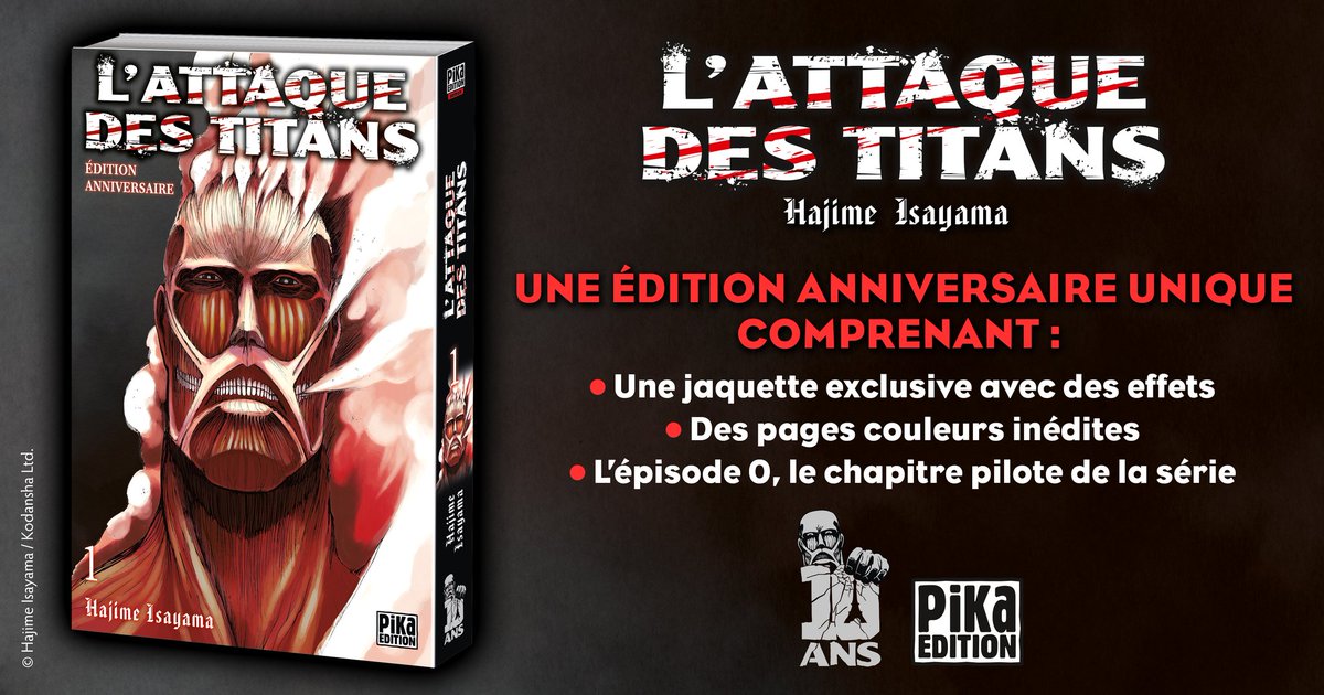 Le jour de gloire est arrivé! On revient une nouvelle fois avec #NakaSanta et #SantaJ pr offrir plein de cadeaux en cette fin d'année! 🤶🎄🎁🎅 On démarre avec un tome anniversaire de #LattaqueDesTitans!

Pr participer on RT, on follow <a href="/Naka_manga/">Nakamanga 🥨</a> <a href="/Bulle_De_J/">Bulle De J 📖💭🫧</a> et on tag quelqu'un