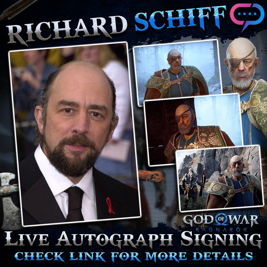 Join me and cast of God of War Ragnarök tomorrow Dec 2nd, 2023 for God of War (and other things) signings. 3:00PM Eastern time. Link: streamily.com/richardschiff @iamchrisjudge