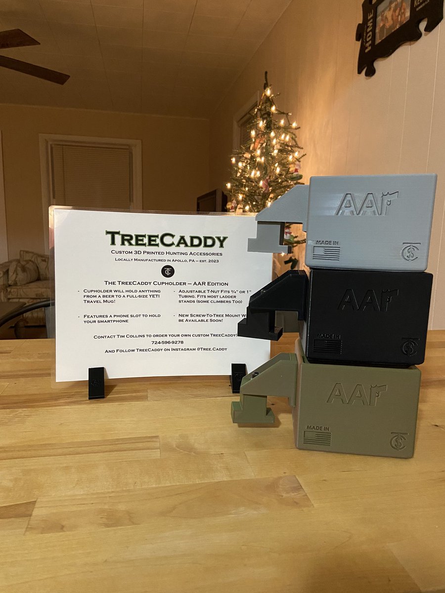moneytim_2's tweet photo. The Special Edition TreeCaddys I made for AAR Outdoors. Go to the store and get yours. And if your not sure that you want to get one from the store, hmu bc I’m about to make more. #Bars #TreeCaddy #BeYourOwnCaddyInTheWoods https://t.co/nGiSuuq0GN