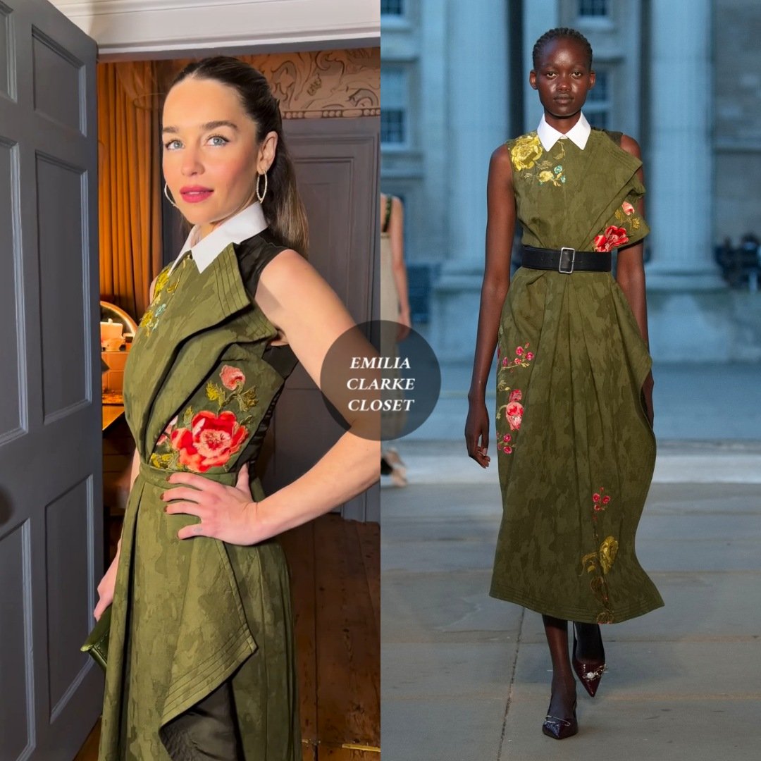 ClarkeCloset's tweet photo. Emilia Clarke at the #MindCharity x #SameYou event (November 30, 2023)
-
She wears:
@erdem Spring/Summer 2024 dress
@tabayer Oera Earrings ($24.000)
@tabayer Oera Ring ($10.900)
@tabayer Oera Bracelet ($7.700)
@therow Wool-Alpaca Jaka Coat ($5.445) https://t.co/xIbxtK4puT