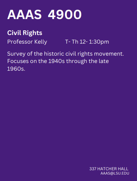 Enroll in the Department of African and African American Studies Selected Spring 2024 course offerings!
#MajorWhereYouMatter™