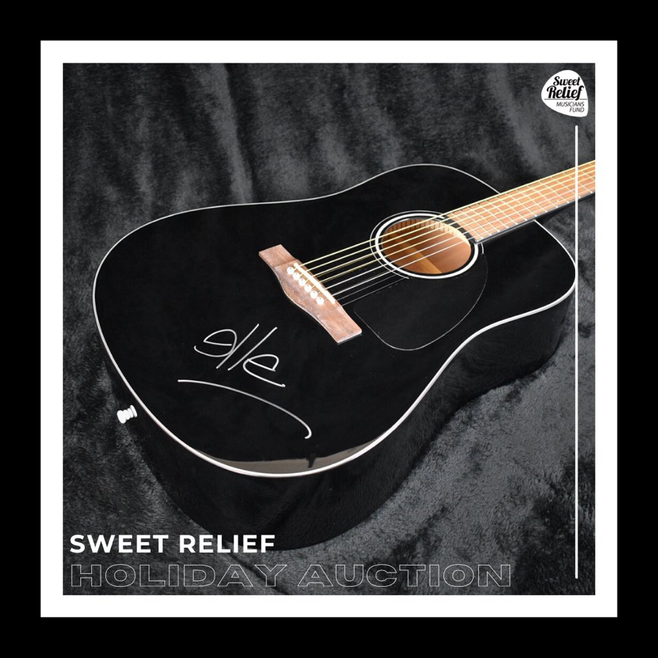 I’ve partnered with @SweetRelief to help raise funds for musicians & industry workers dealing with illness, disability, or age-related problems. Bid now for your chance to win this guitar signed by me 🤠 bit.ly/46RPP6h