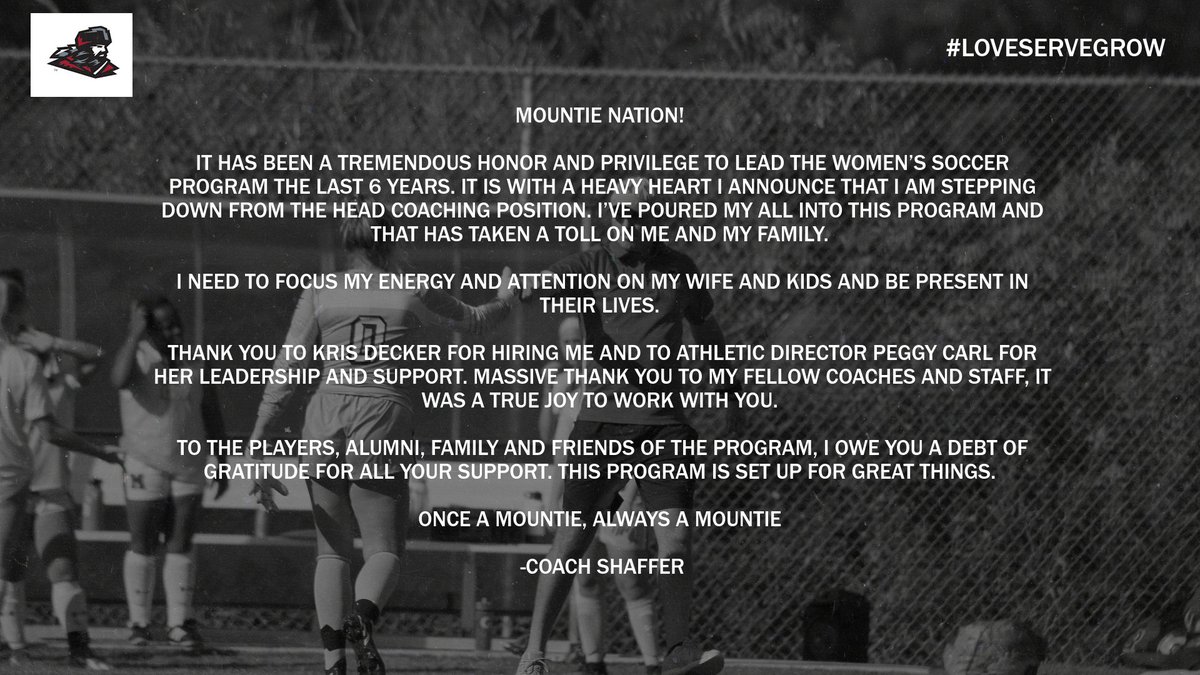 It has been an honor.

Coach Shaffer