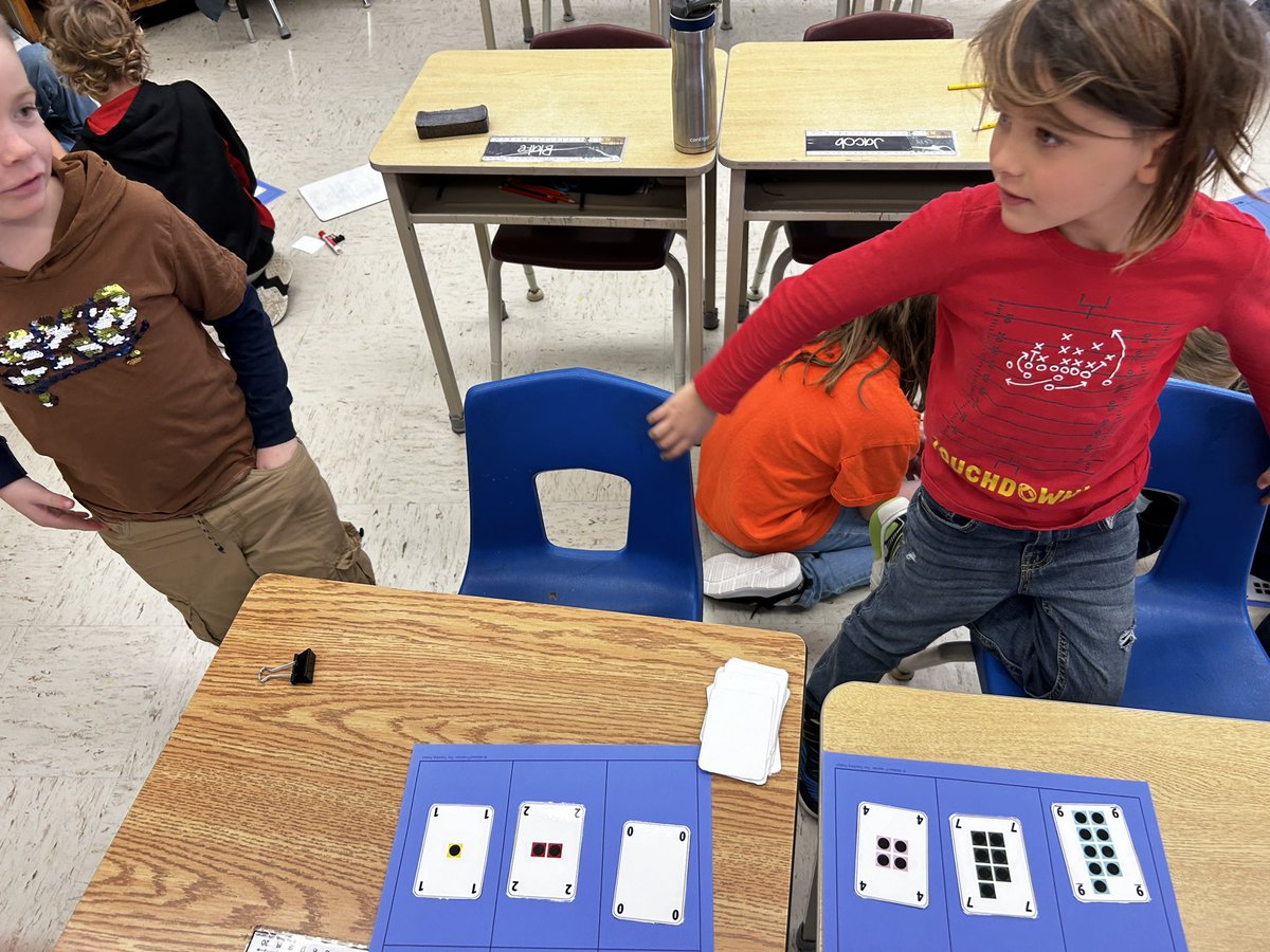 niedbala_ldsb's tweet photo. Ask your child about our math game HTO. It is easily replicated at home with a deck of cards and a homemade hundreds, tens, and ones chart. https://t.co/l8xNyJ5I9I