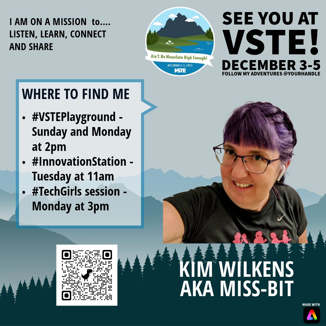 I'm on a mission to listen, learn, connect and share at #VSTE23! I want to learn about how educators are using robots in the classroom and find stories to share about people working and projects happening at the intersection of literacy and technology for  <a href="/onceupontech/">Once Upon a Tech</a> podcast!