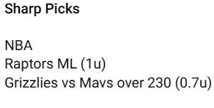 OozemanZ's tweet image. #SharpPicks