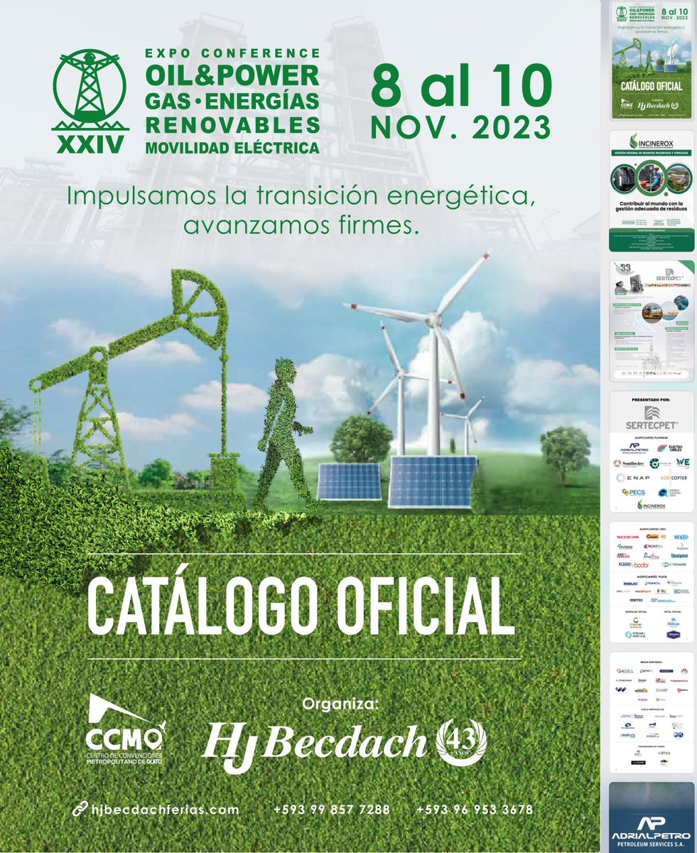 adrialpetro's tweet photo. Un placer haber sido auspiciantes Platinum en la Feria Oil &amp; Power 2023 🌱 @hjbecdach.ec #feriaoilandpower #energiasrenovables #petroleumservices https://t.co/DdM6m50r2e