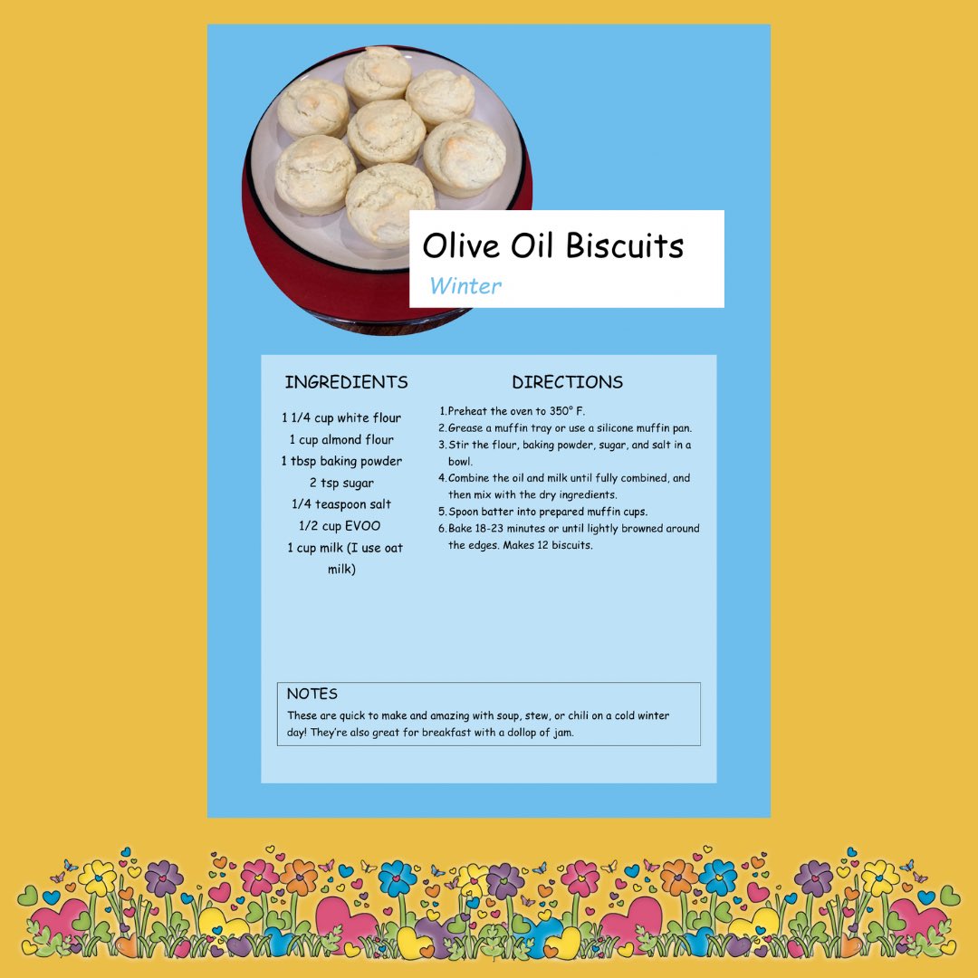 AlisonMcgauley's tweet photo. As an #IBDMom, I love anti-inflammatory recipes that appeal to kids! To kick off #CrohnsAndColitisAwarenessWeek, here’s a recipe made with #EVOO to enjoy!
@getgutsycanada @CrohnsColitisFn @IBDSuperHeroes @IBDgirls @CrohnsColitisUK
#IBDAwarenessWeek https://t.co/LKXFogFQgI