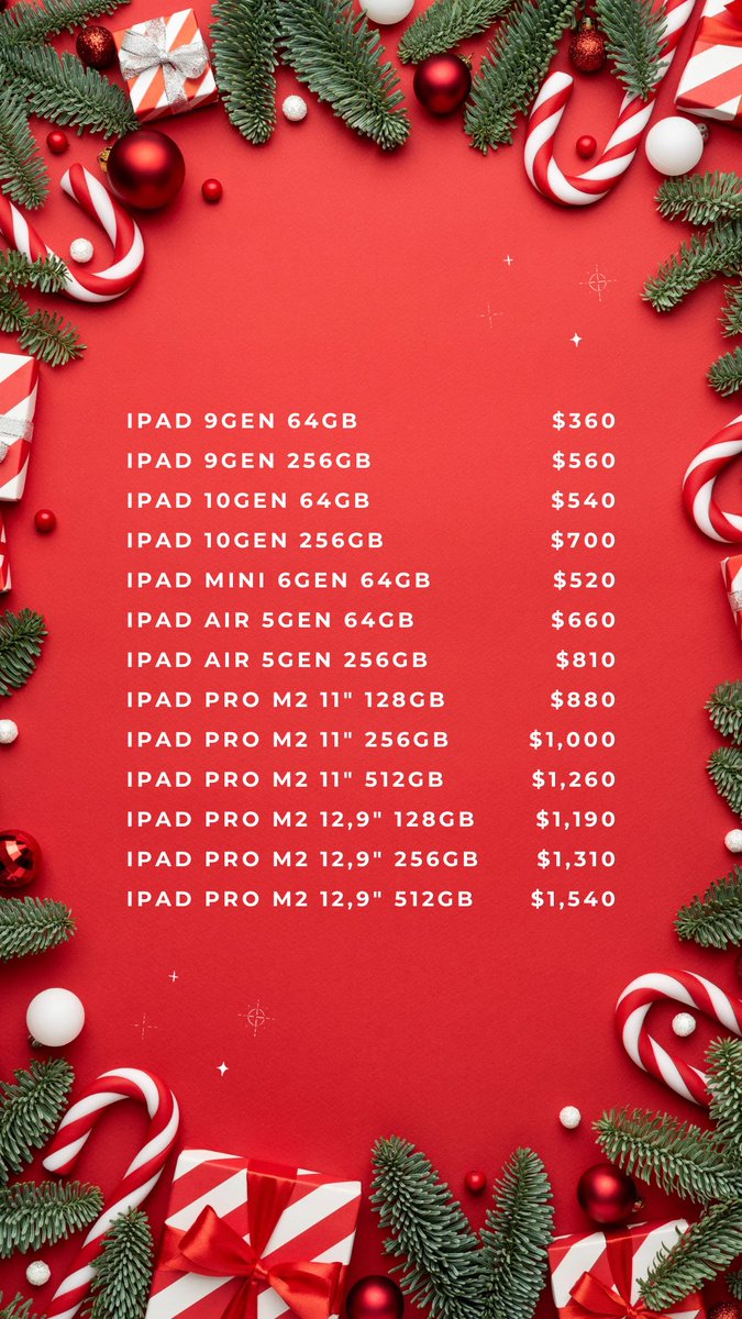 OkeytekS's tweet photo. Este diciembre, regalá calidad y estilo. Encontrá ofertas exclusivas en todos los equipos. ✨🍏 #Apple #RegalosElegantes #iPhone #iPad #Macbook #AppleWatch #AirPods https://t.co/puGhnSmrXp