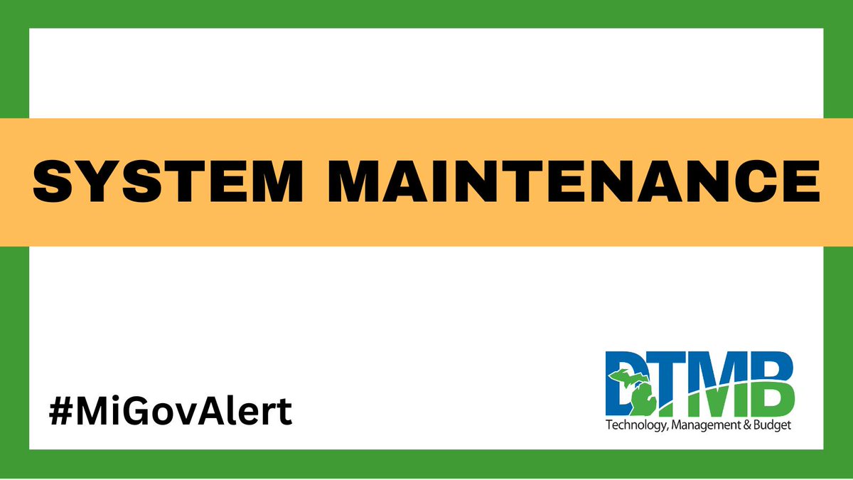MIAttyGen's tweet photo. #MiGovAlert from @MichiganDTMB: #MiLogin will undergo routine, scheduled maintenance this evening from 9-10 p.m. During this time, access to state applications and services integrated with MiLogin will be interrupted. https://t.co/12qhFiUGOr