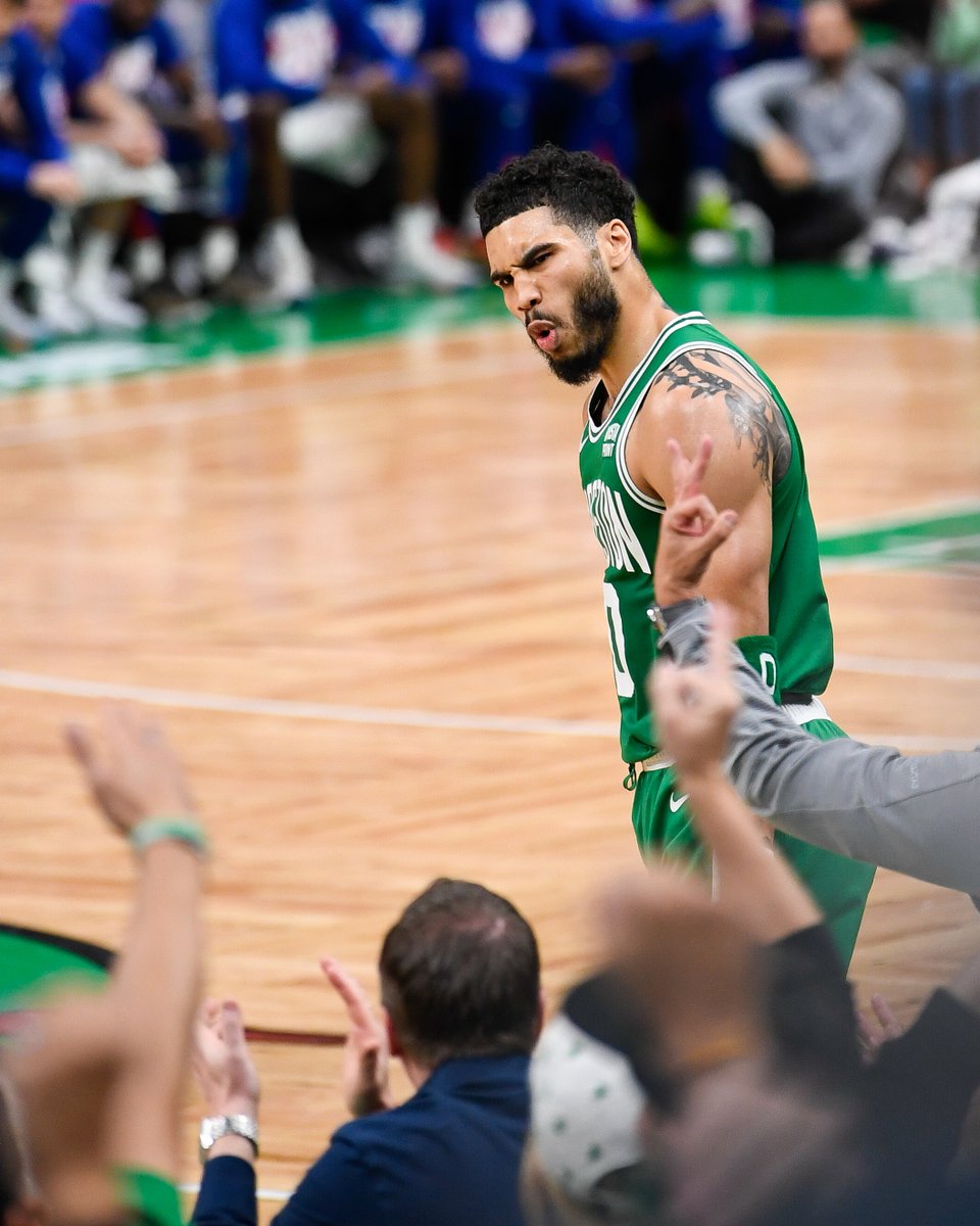 celtics's tweet photo. 51 PTS
13 REB
5 AST
2 STL

JT went OFF the last time Philly came to town 🔥 https://t.co/wjQZBRgTxf