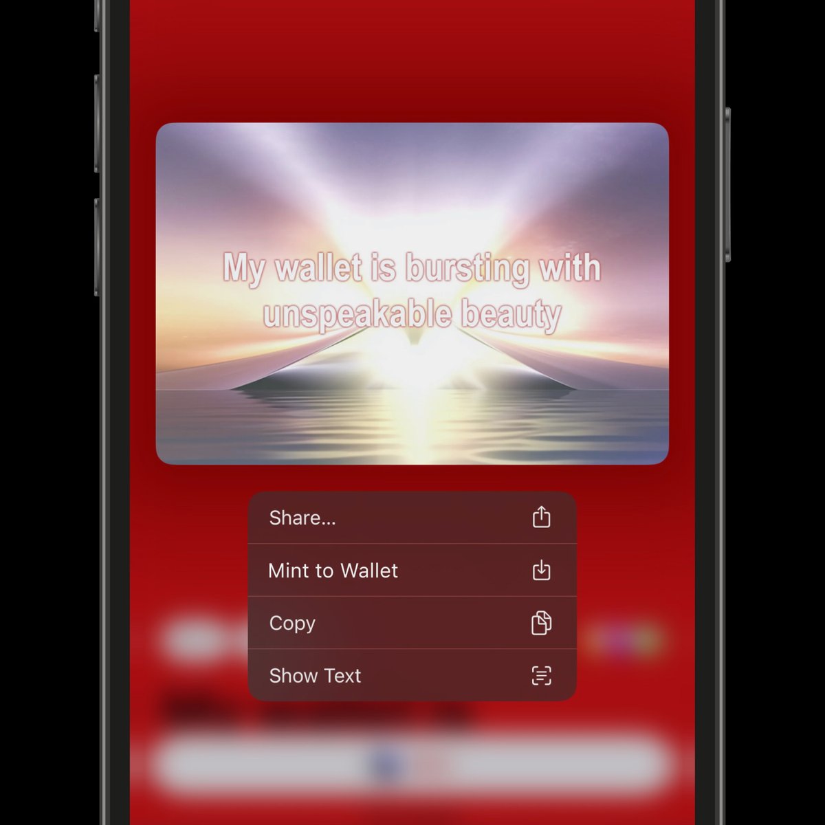 0xDesigner's tweet photo. serious question: why can't minting be this easy???

no wallet connect, no signature, no ramps, no bridging, no network switching, no browser and wallet ping pong, no transaction preview.

i see picture, i take picture. just give me the fucking thing. https://t.co/tpDD7uBqie