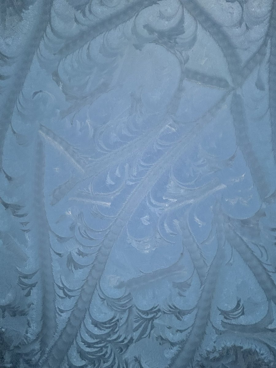 weezejackson's tweet image. Ice patterns on car roof earlier this week so pretty &amp;amp; nothing I’ve ever seen before.  Would love to know why they formed this way  #icepatterns